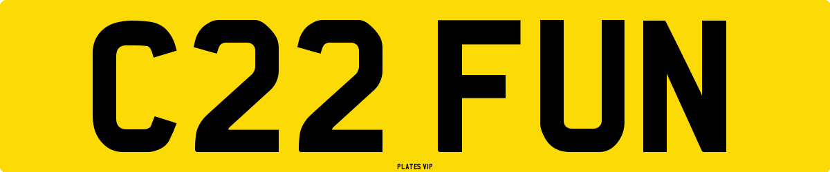 C22 FUN Number Plate
