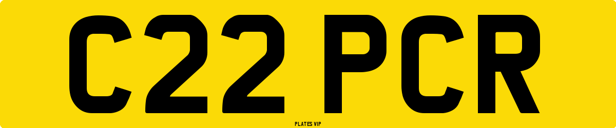 C22 PCR Number Plate
