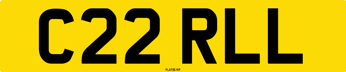 C22 RLL Number Plate