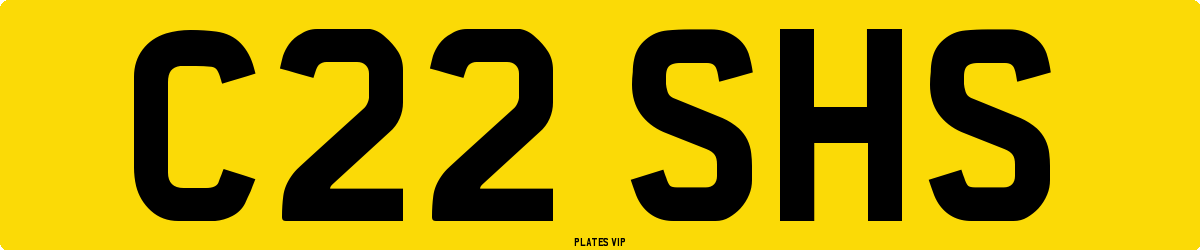C22 SHS Number Plate