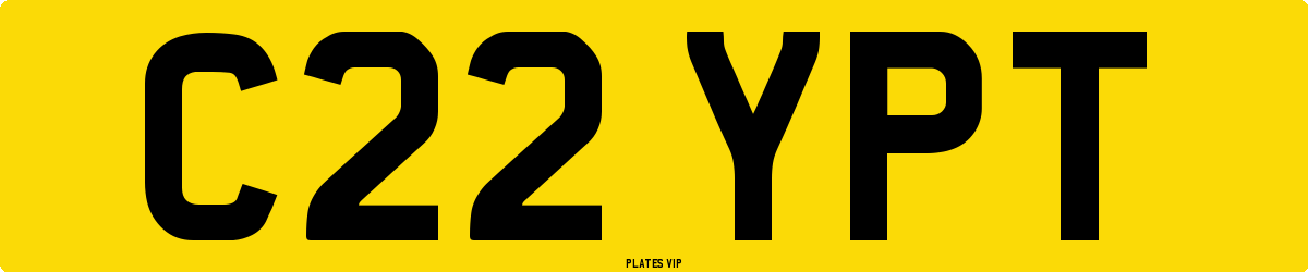 C22 YPT Number Plate