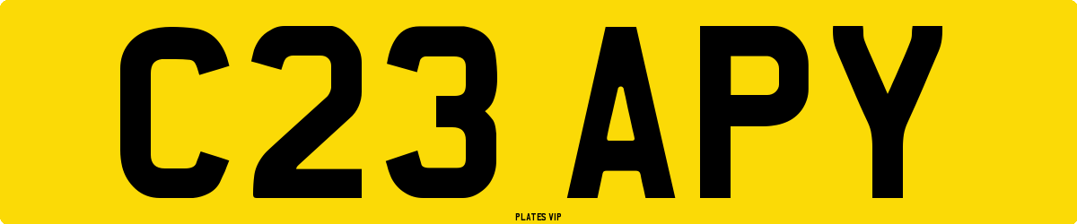 C23 APY Number Plate