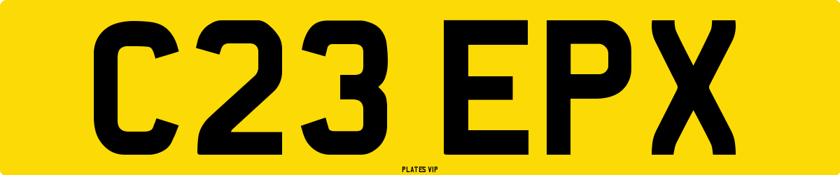 C23 EPX Number Plate