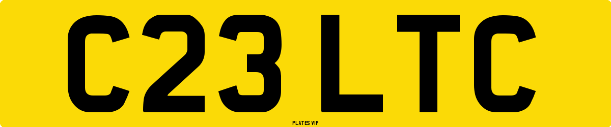 C23 LTC Number Plate