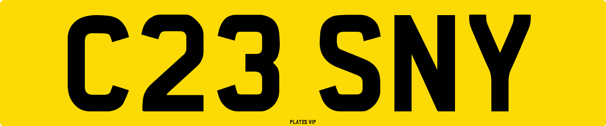 C23 SNY Number Plate
