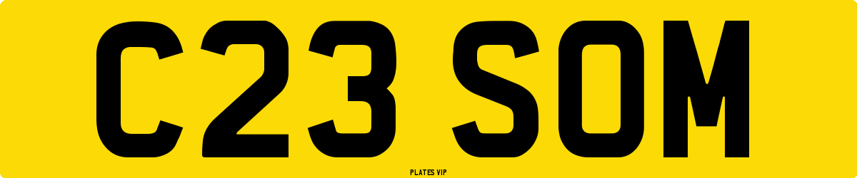 C23 SOM Number Plate
