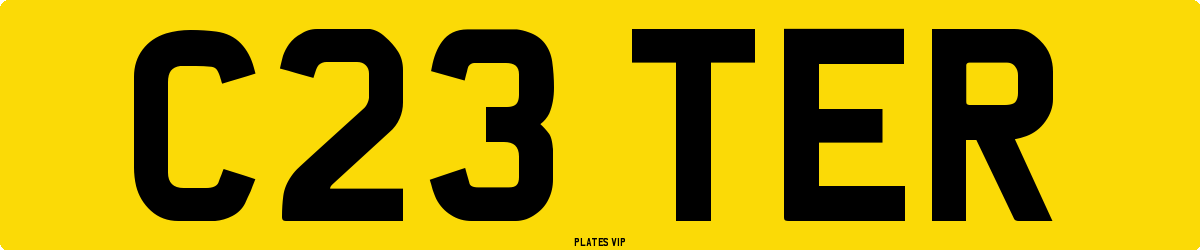 C23 TER Number Plate