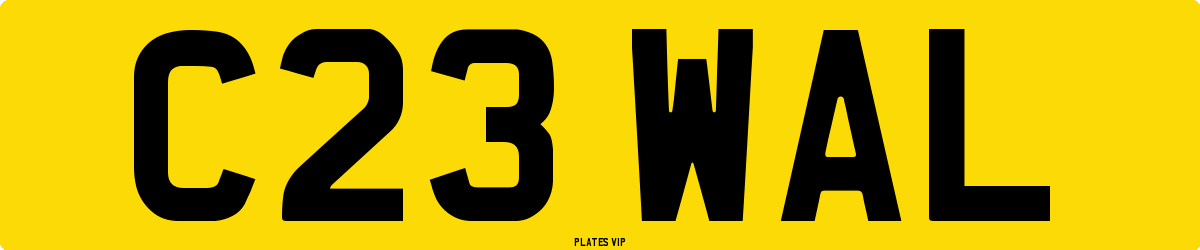 C23 WAL Number Plate