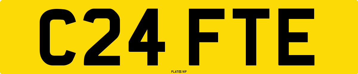 C24 FTE Number Plate