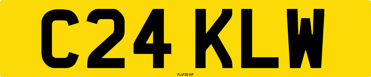 C24 KLW Number Plate