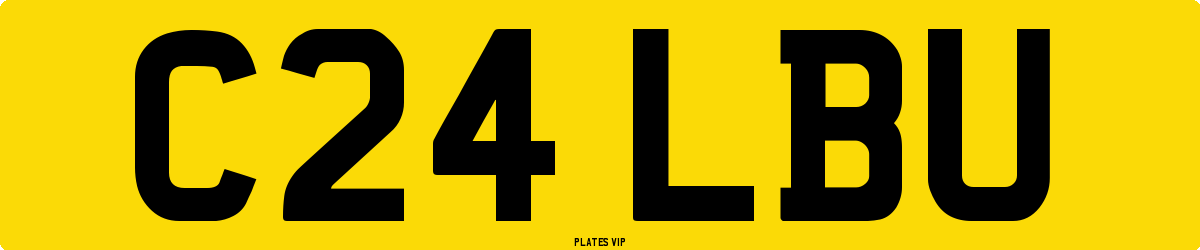 C24 LBU Number Plate