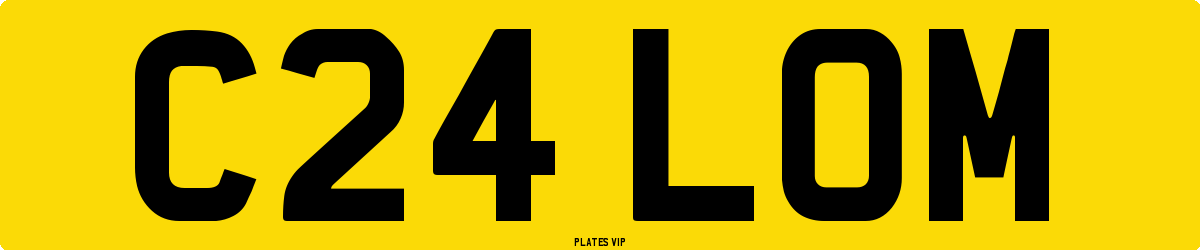 C24 LOM Number Plate