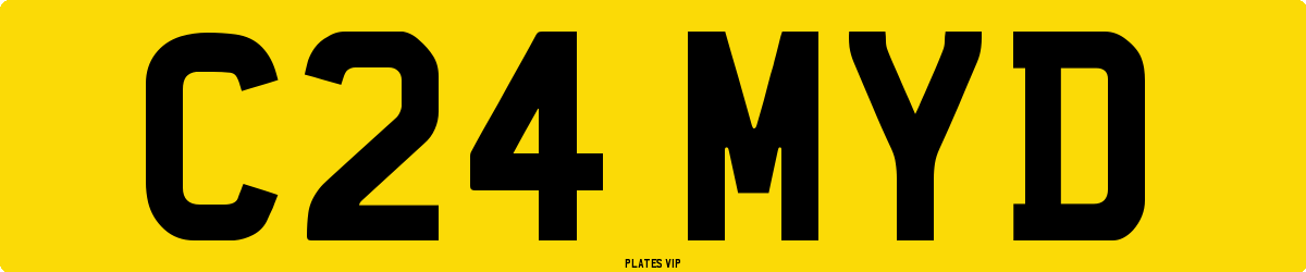 C24 MYD Number Plate