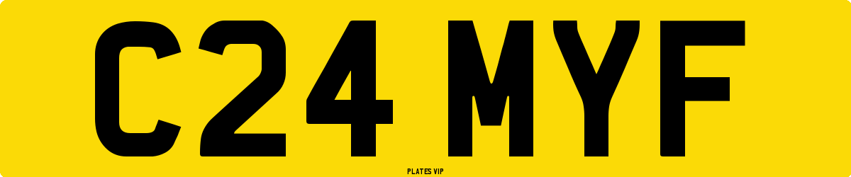 C24 MYF Number Plate