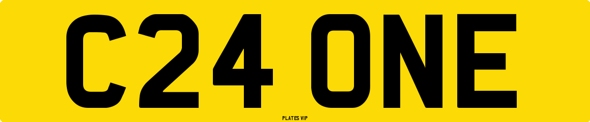 C24 ONE Number Plate
