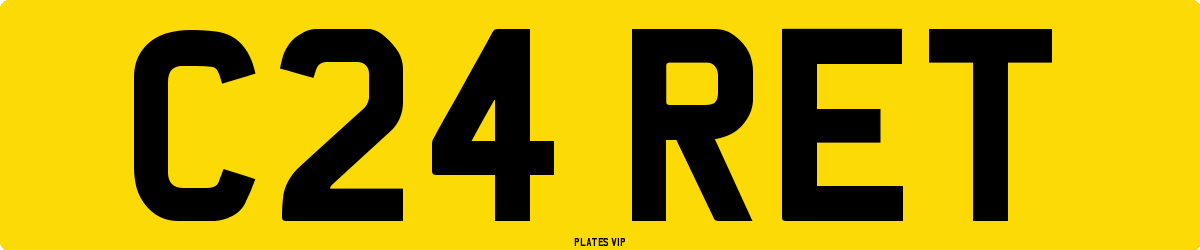 C24 RET Number Plate