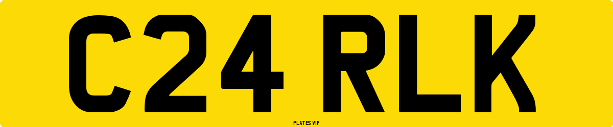 C24 RLK Number Plate