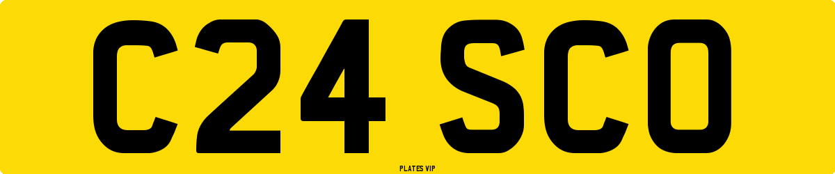 C24 SCO Number Plate