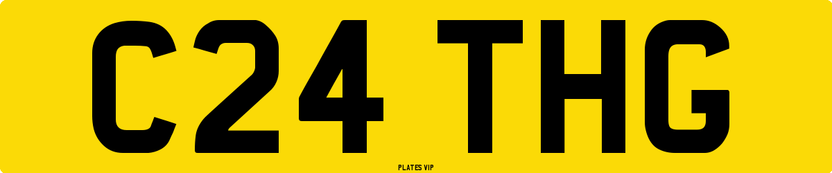 C24 THG Number Plate