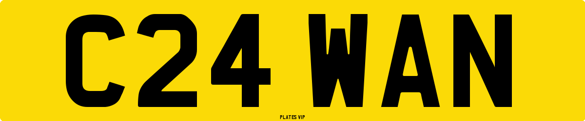 C24 WAN Number Plate