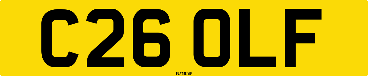 C26 OLF Number Plate