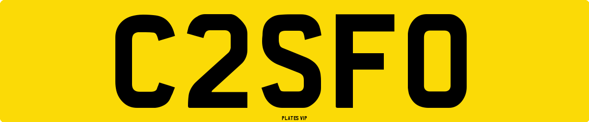 C2SFO Number Plate