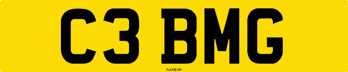C3 BMG Number Plate