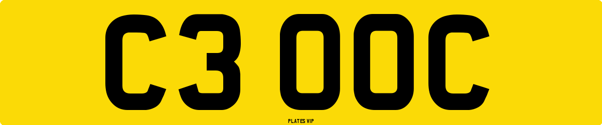 C3 OOC Number Plate