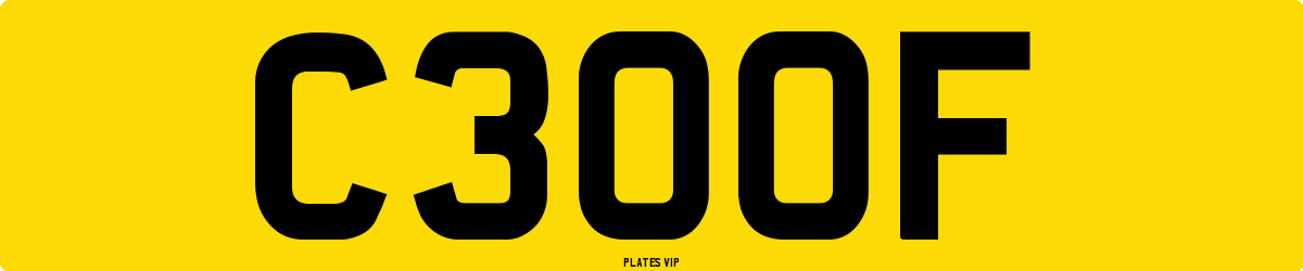 C3OOF Number Plate