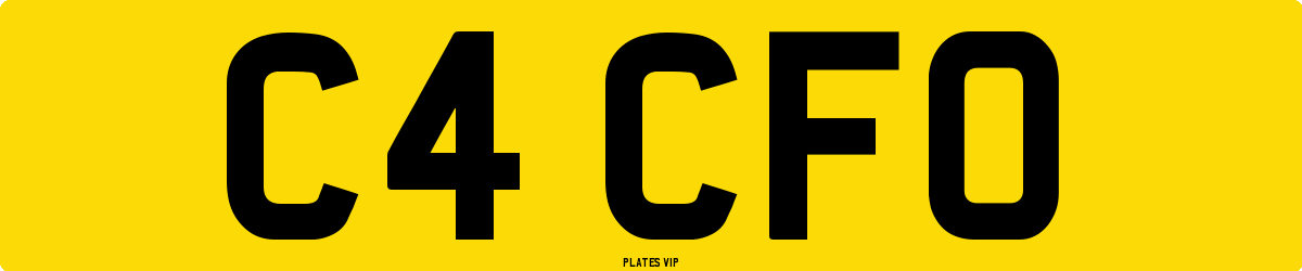 C4 CFO Number Plate