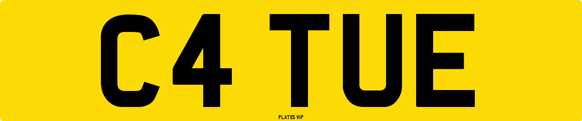 C4 TUE Number Plate
