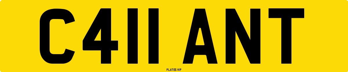 C411 ANT Number Plate