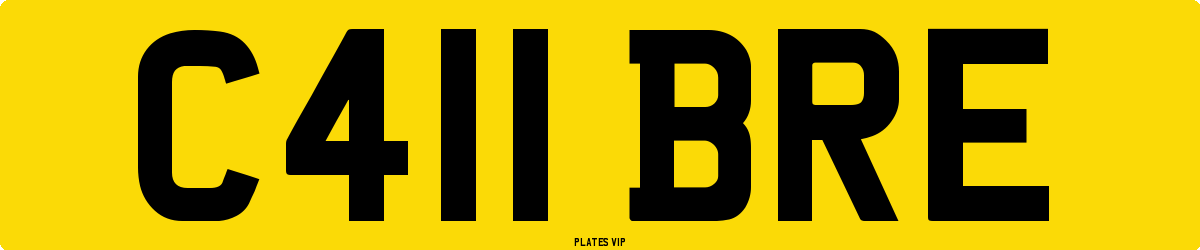 C411 BRE Number Plate