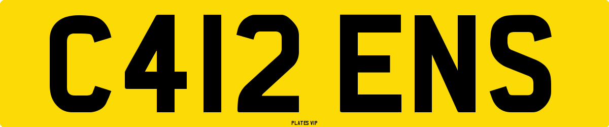 C412 ENS Number Plate