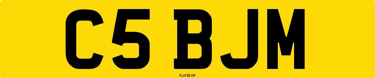 C5 BJM Number Plate