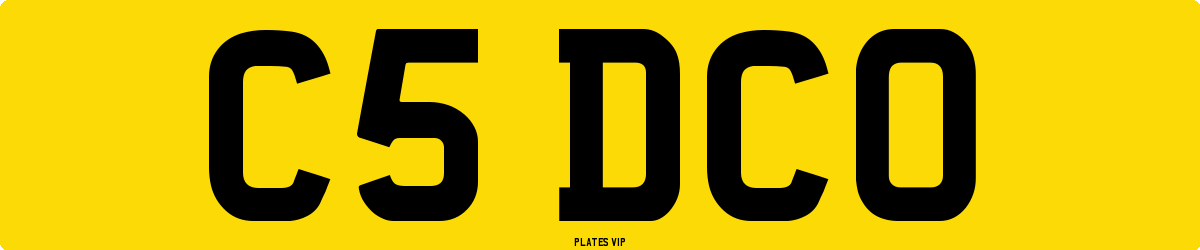 C5 DCO Number Plate