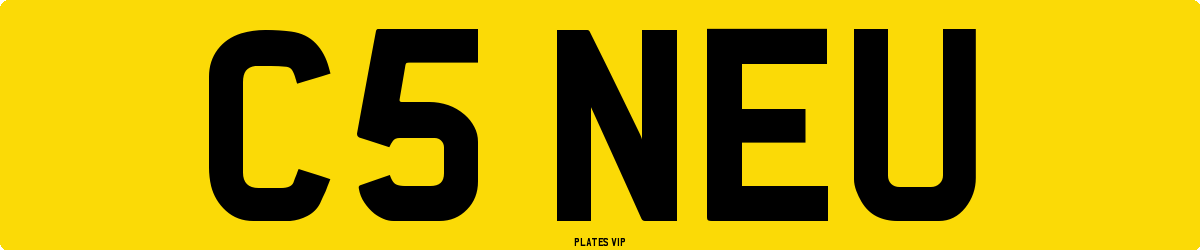 C5 NEU Number Plate