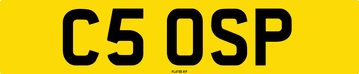 C5 OSP Number Plate