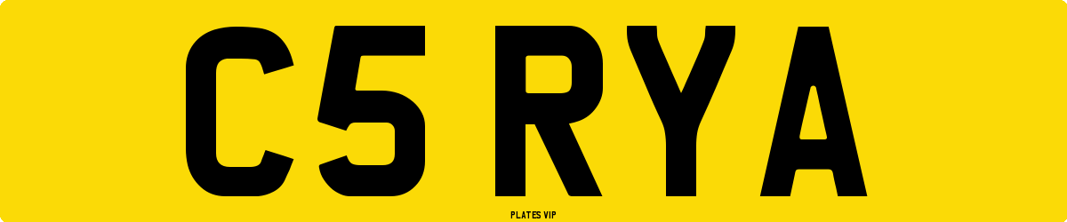 C5 RYA Number Plate