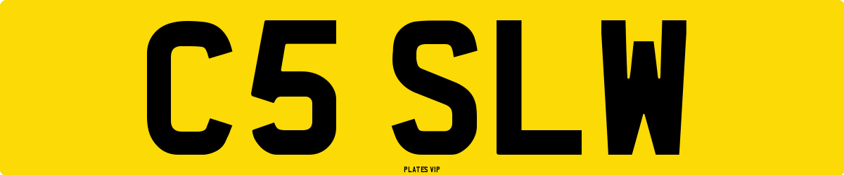 C5 SLW Number Plate