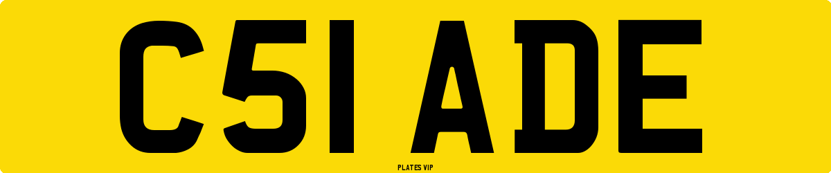 C51 ADE Number Plate