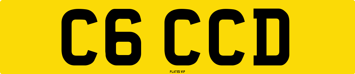 C6 CCD Number Plate