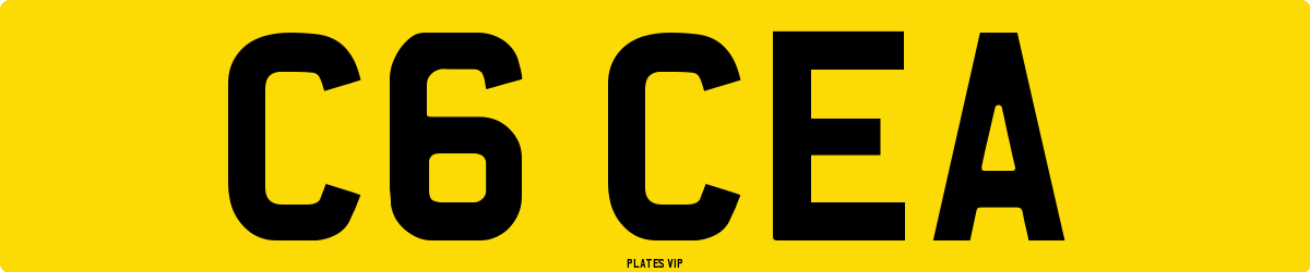 C6 CEA Number Plate