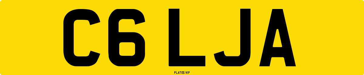 C6 LJA Number Plate