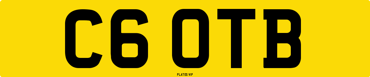 C6 OTB Number Plate