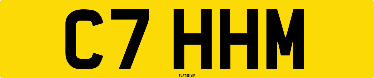 C7 HHM Number Plate
