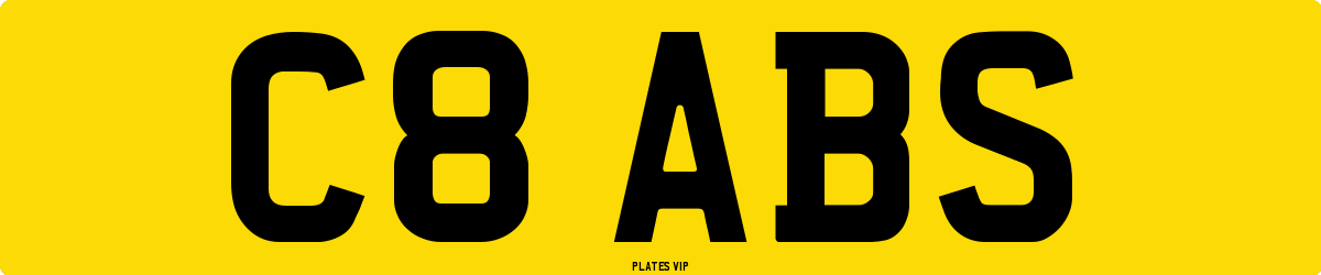 C8 ABS Number Plate
