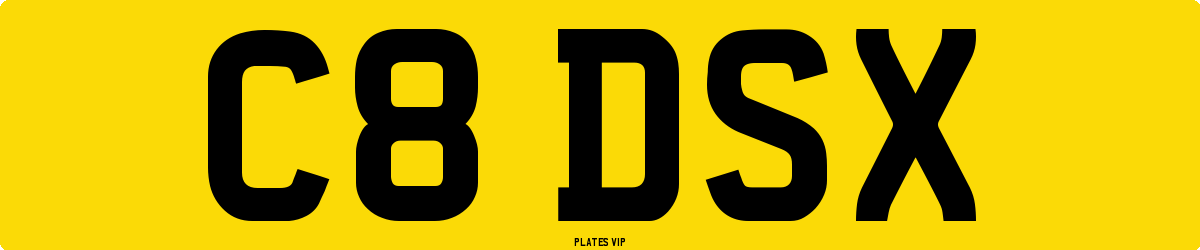 C8 DSX Number Plate