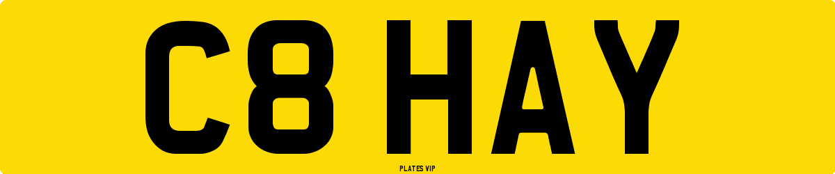 C8 HAY Number Plate