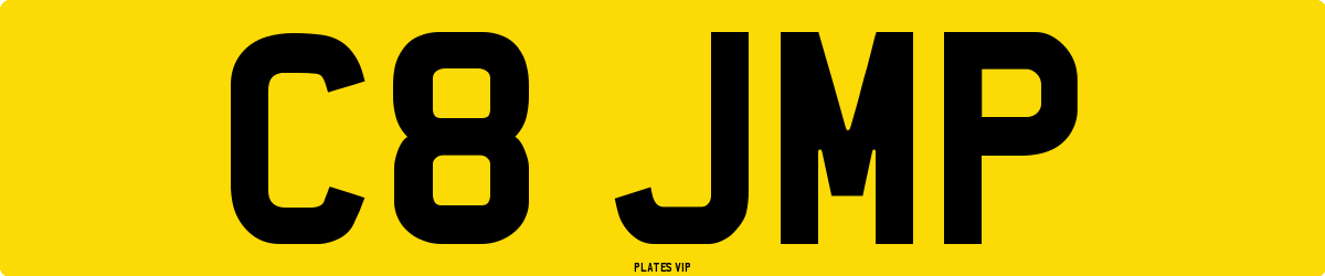 C8 JMP Number Plate